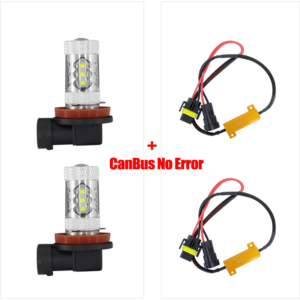 Автомобисветильник Противотуманные фары CanBus Led H11 H8 HB3/9005 9006/HB4 H10 H11(JP) для