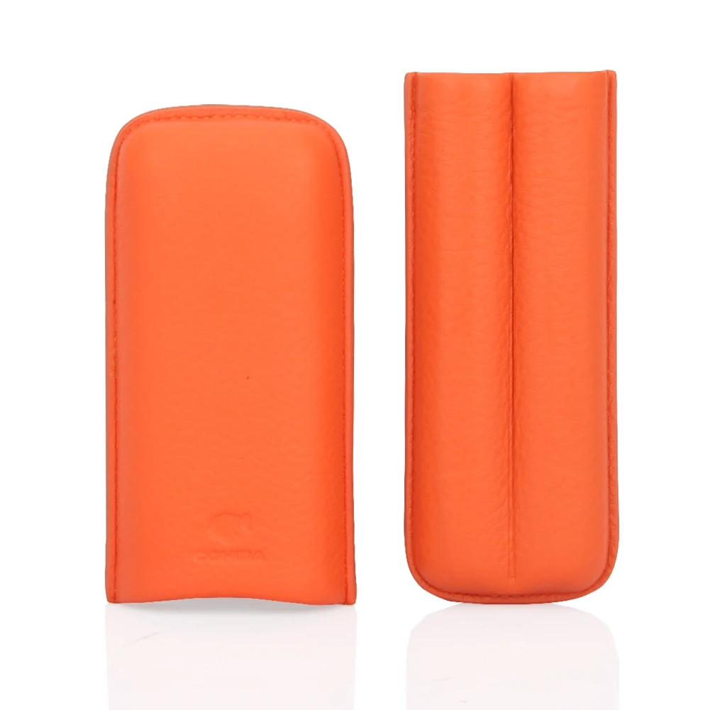COHIBA Карманный чехол для сигар хьюмидор портативный кожаный держатель с 2