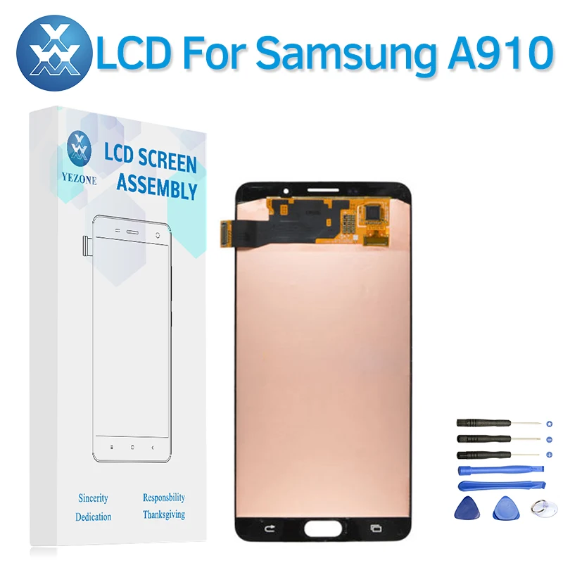 Super AMOLED For Samsung Galaxy A9 2016 A910 LCD Display Touch Screen Digitizer Assembly Pantalla Panel Replacement +Tools | Мобильные
