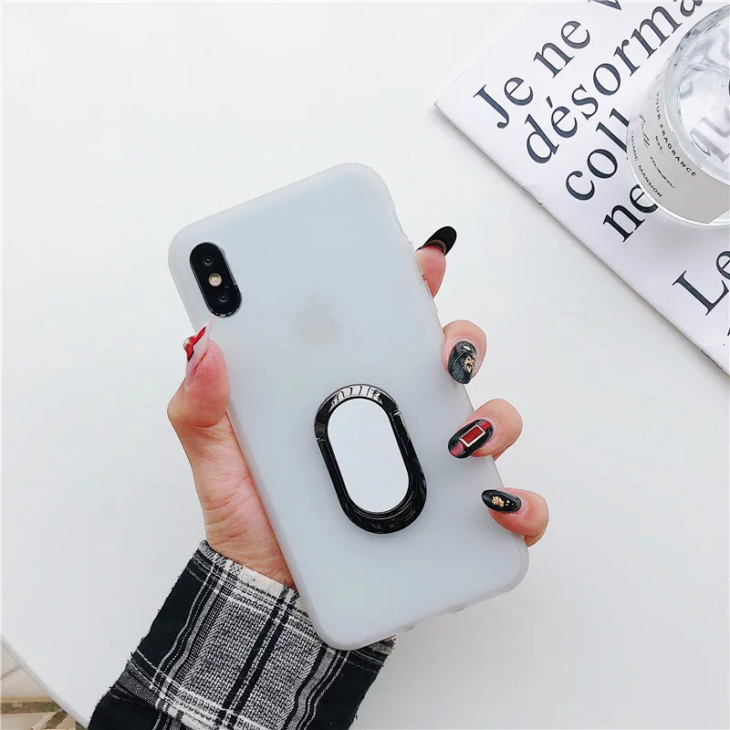 Mouplayca для iPhone 7 8 Plus металлическое кольцо Поддержка Автомобильный держатель с