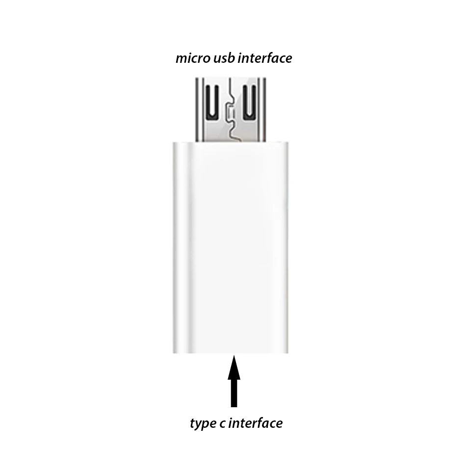 Переходник с USB Type C на Micro длинный преобразователь 8 мм соединитель зарядного