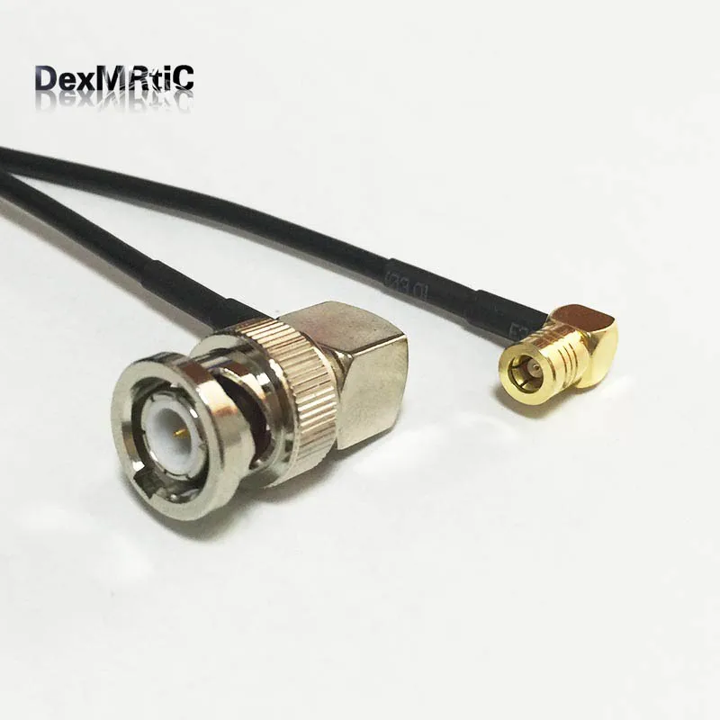 

New BNC Male Plug Right Angle Switch SMB Female RA 90-degree pigtail cable RG174 Wholesale 20CM 8" Adapter