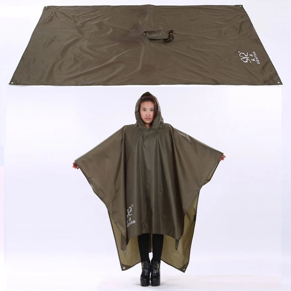

210TPU 150*220 Camping Tent Mat Waterproof Travel Camping Mattress Multifunctional Ultralight Rain Poncho Picnic Mat Rain Rainco