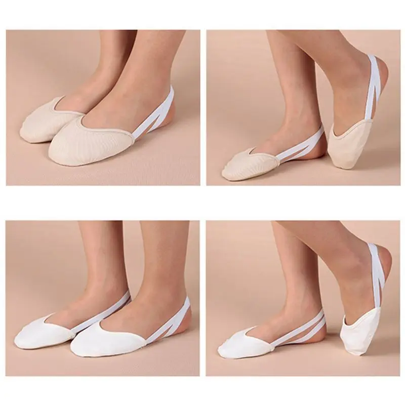 

Girls Half Soft Sole Ballet Pointe Dance Shoes Rhythmic Gymnastics Slippers 2 Colors Sports shoes accessories