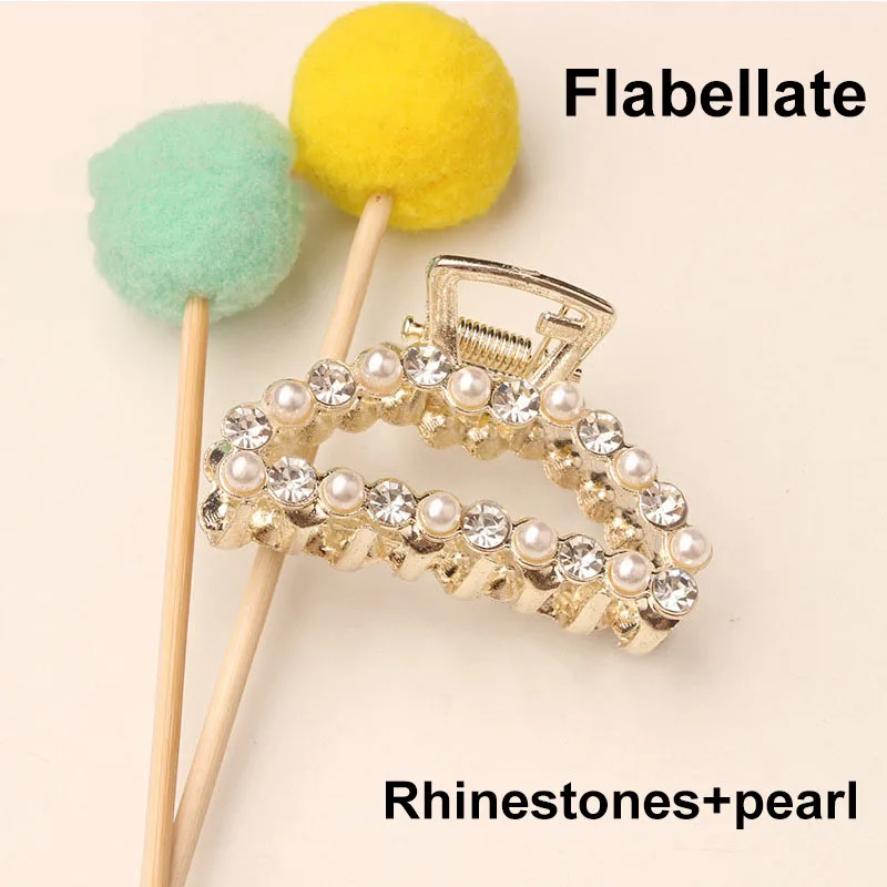 Flabellate mix Жемчужные заколки для волос для женщин и девочек, заколки для волос, элегантные хрустальные шпильки для волос, головные уборы, инструмент для укладки волос, заколки для волос для свадьбы - Цвет: Flabellate mix