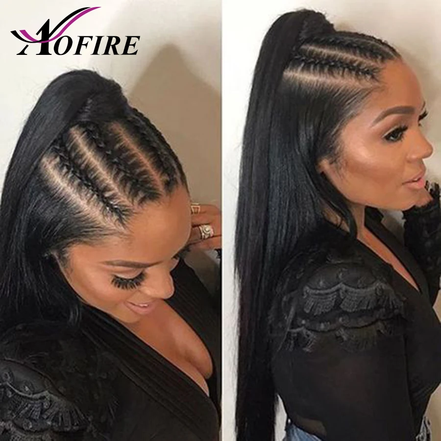 Прозрачный кружевной 13X6 Синтетические волосы на кружеве парики из натуральных