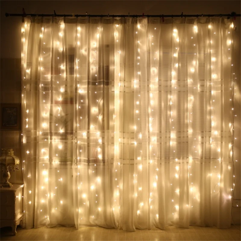 Navidad 2019 рождественские занавески 3M X 300 LED свет Natale Kerst Новогодняя лампа