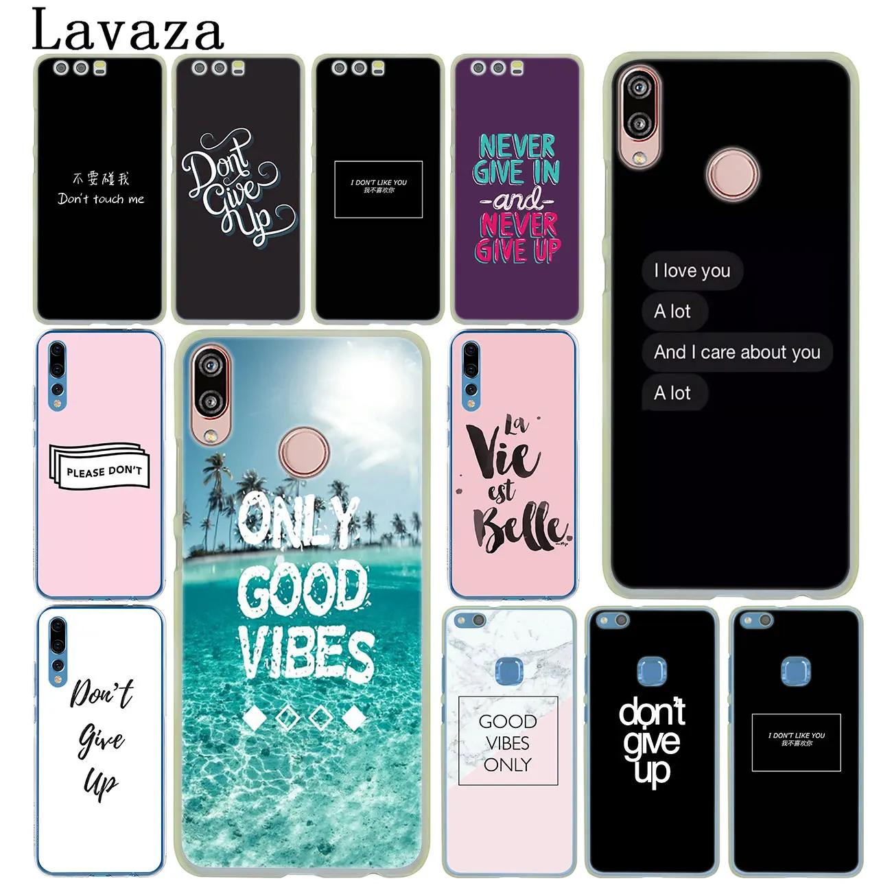 Пословица фраза девиз Good Vibes Only Love чехол для Huawei Y9 Y7 Prime 2019 2018 Honor 20 8A 8X 8 9 9X 10 Lite 7C 7X 6A