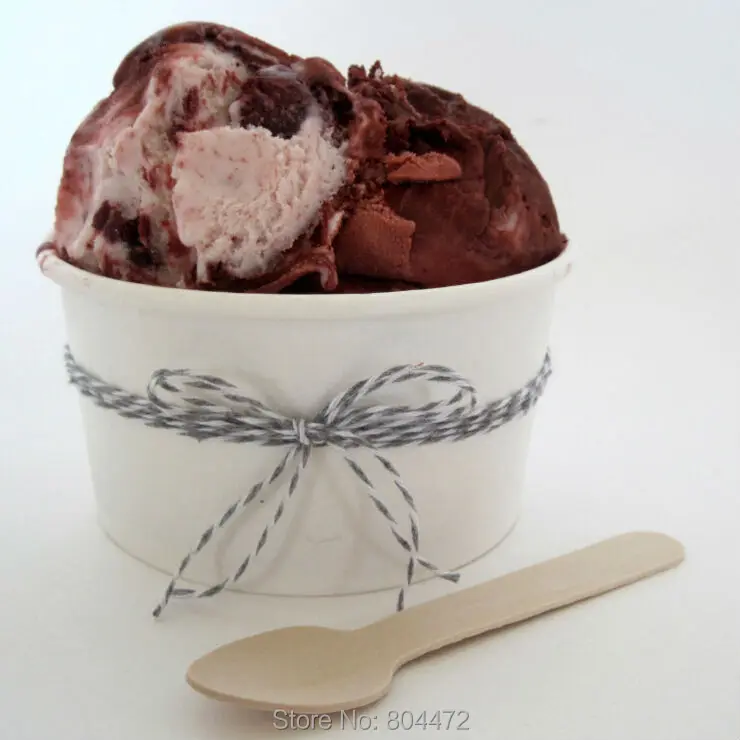 X200 десерт торт ложки совки одноразовые партии деревянные столовые приборы эко