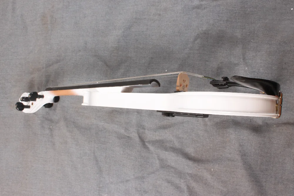 Белая 5 струн 4/4 электрическая скрипка из массива дерева тонкий звук 1 шт. товар