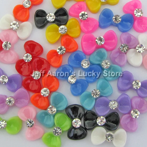60 шт. 12 ярких цветов галстук бабочка сердце горный хрусталь для 3D акрилового