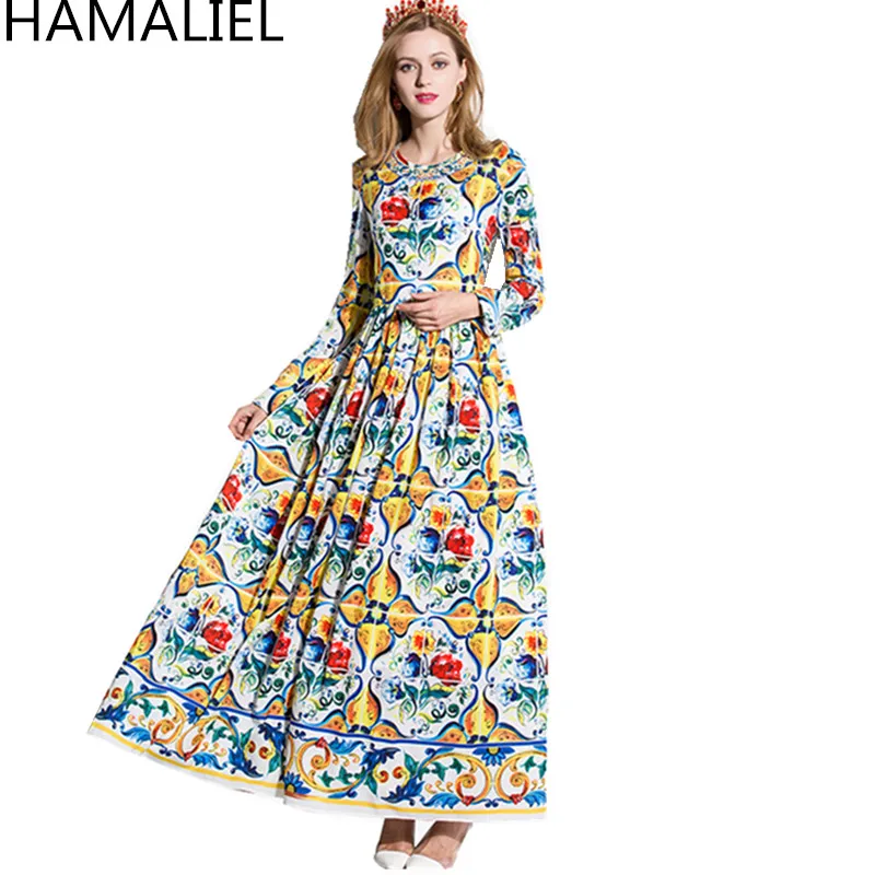 Hamaliel 2018 взлетно посадочной полосы Женщины платье винтажные весенние белого и
