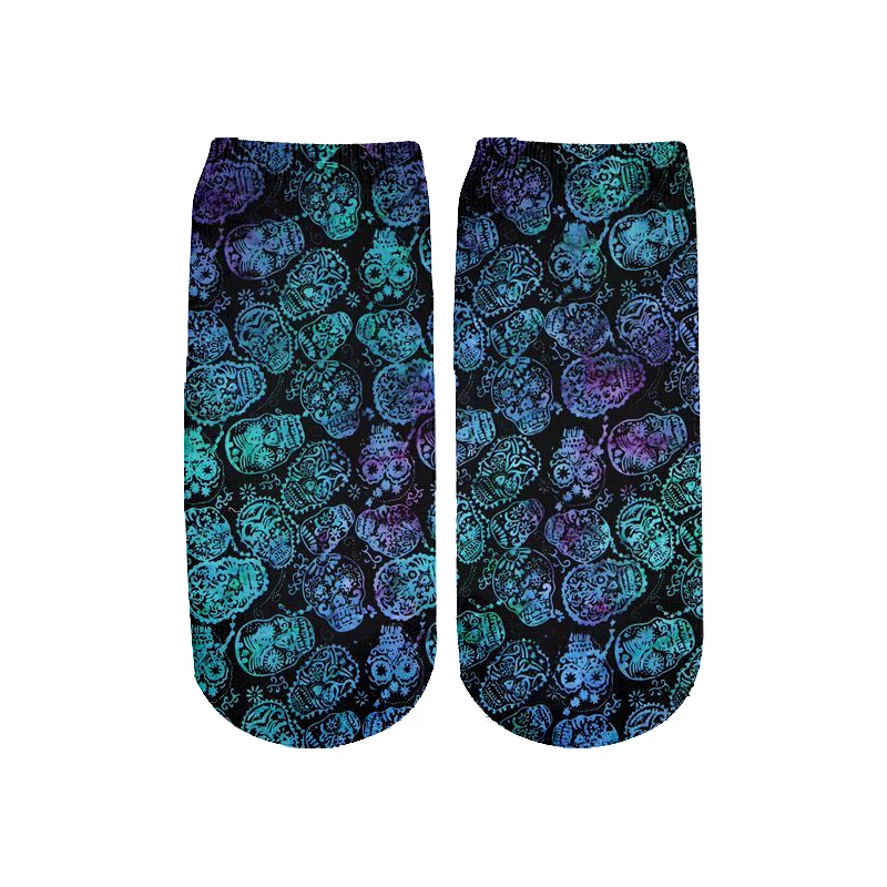 Носки женские хлопковые цветные теплые короткие в готическом стиле носки с