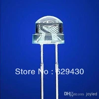 1000pcslot ultra bright pure white round water clear cool white color dip 5mm led diode