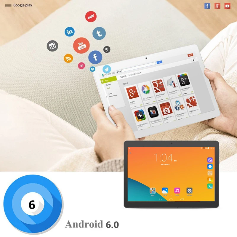 Дот планшетный ПК T805C 10,1 Android 6,0 4 ядра 32 Гб Встроенная память Dual SIM 10 дюймов ноутбук Google WI-FI gps bluetooth 5MP