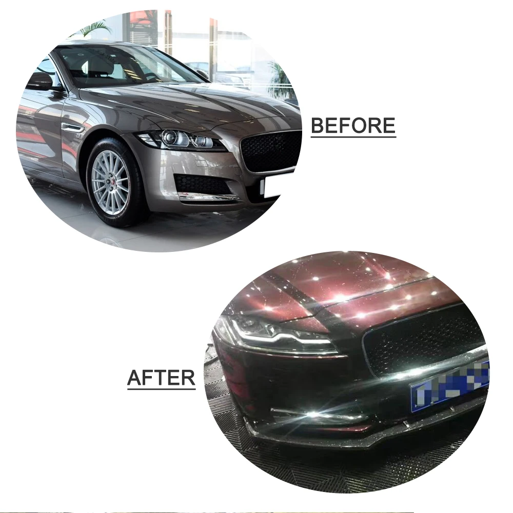 Спойлер для переднего бампера из углеродного волокна Jaguar XF XFL Standard 2016-2019 не Sportbrake