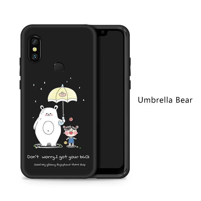 Umbrella Bear Силиконовый чехол для Xiao mi Red mi Note 6 Pro, милый Полный Чехол для Xiao mi Red mi Note 5 7 6A mi A2 Lite, противоударный бампер, чехол - Цвет: Umbrella Bear