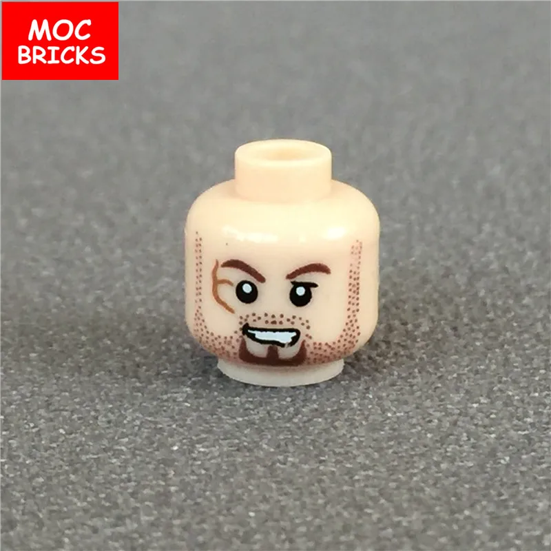 10 шт./лот кубики Moc Мужская и женская фигура голова лицо выражение DIY мини куклы строительные блоки кирпичи игрушки для детей Подарки