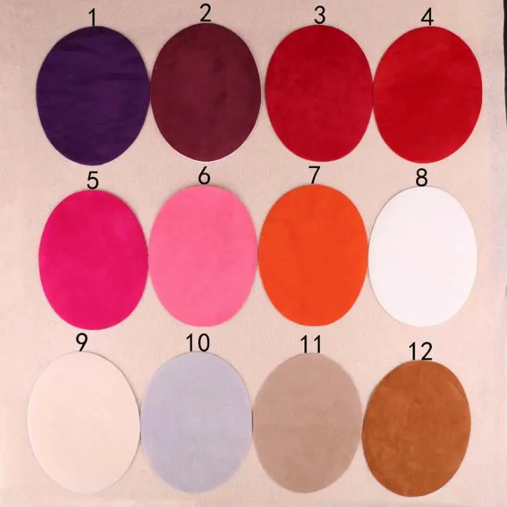 2018 New arrival 10 pcs solid color suede leather Iron On Patches YX garment jeans knees coat Appliques accessory free shipping | Дом и сад