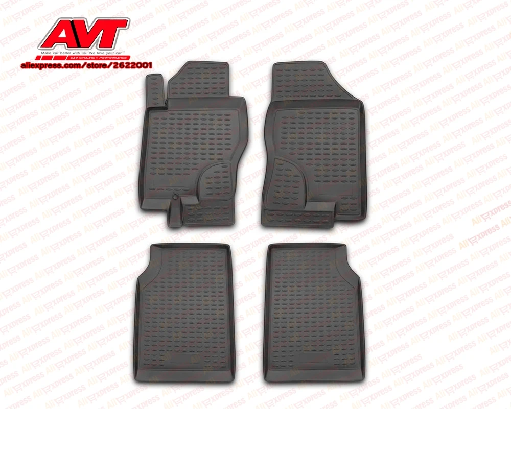 Коврики для Nissan Navara 2005-4 шт. резиновые коврики Нескользящие резиновые аксессуары для салона автомобиля