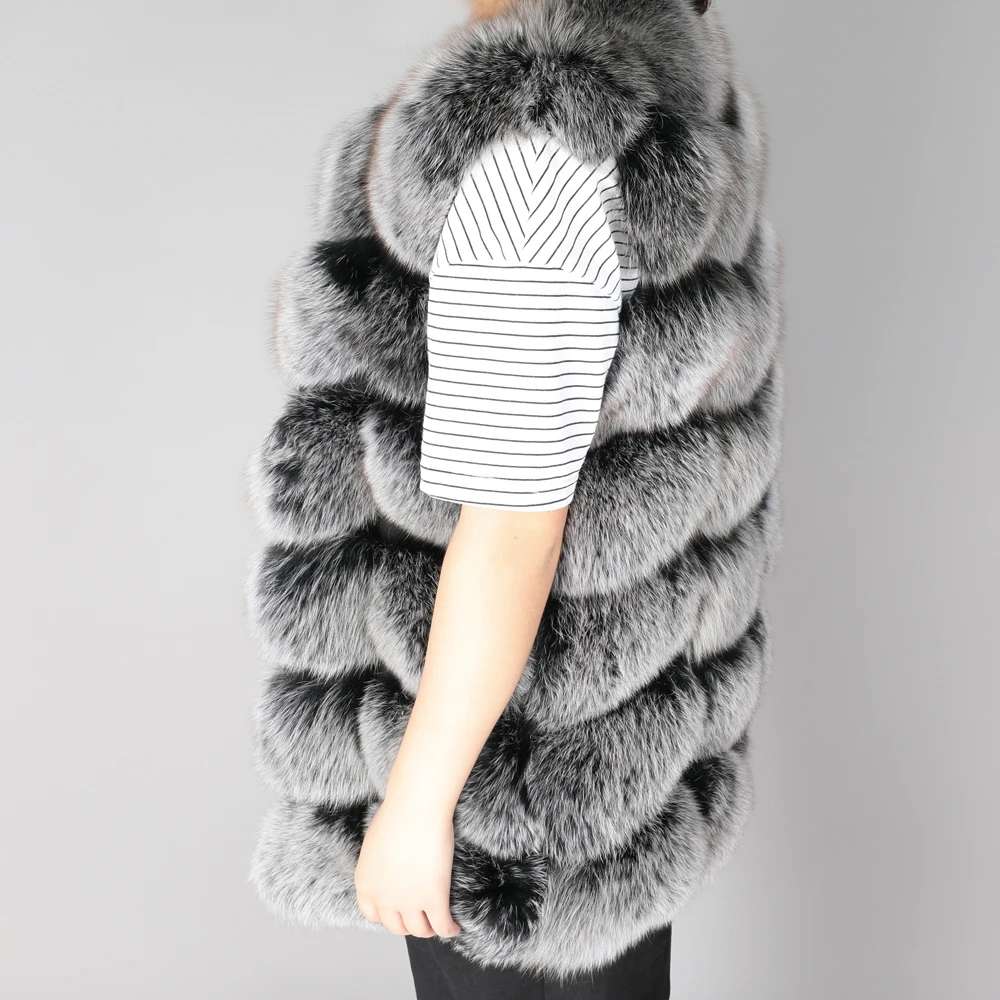 Maomaokong winter new style Coat, women's natural, natural fox fur Vest sleeveless Warm street wear