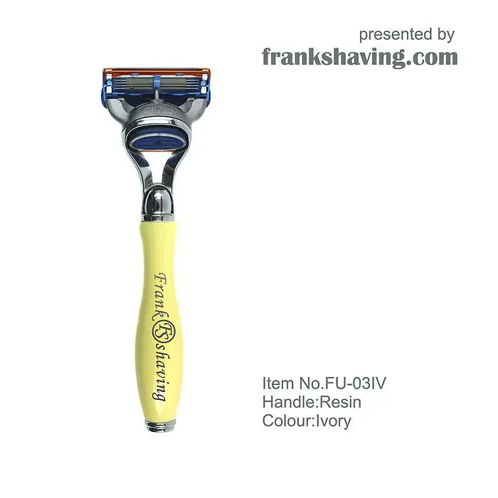 Frank через плечо(FS),# FU-03IV, 5 Слои лезвия головка для бритвенного станка с искусственным мехом ручка слоновой кости+ держатель для бритвенного станка(#43