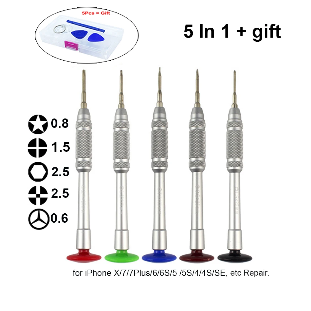 5/7Pcs Pentalobe 0.8 1.2 Tri wing Y0.6 Cross Phillips 1.5 Torx T2 Screwdriver Set for iPhone Cellphone Laptop Macbook Repair | Инструменты