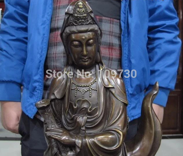 Бир 001841 Китайский буддизм чистый красный Бронза медь fastdom Жуи гуань-инь