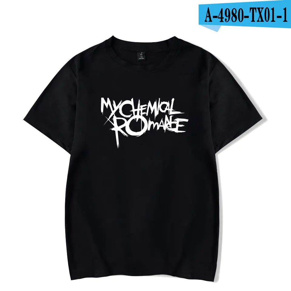 black Забавная Мужская футболка My Chemical Romance футболки Для мужчин прохладный и модные женские туфли/Для мужчин одноцветное с круглым О-образным вырезом футболки с коротким рукавом - Цвет: black