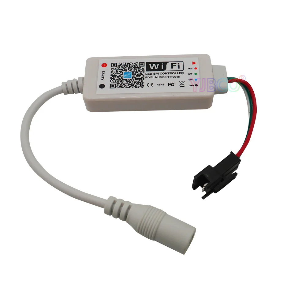DC5V DC12-24V Magic дома светодиодный контроллер SPI прибор приемно-2048 пикселей Миниатюрный Wi-Fi контроллер для WS2811 SK6812 WS2812B Светодиодные ленты