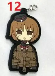 Резиновый ремешок для мобильного телефона для девочек и PANZER Keychian Nishizumi Miho saori takebe yukari akiyama Reizei Mako Nishizumi - Цвет: 12