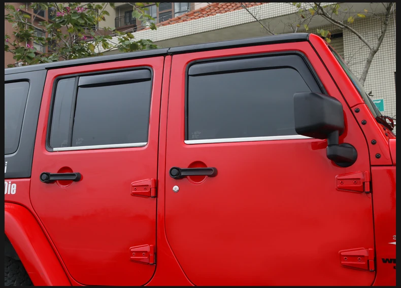 Накладки на пороги окна из нержавеющей стали для Jeep Wrangler (JK) 2007-2018 2009 2010 2011 2012 2013 2014