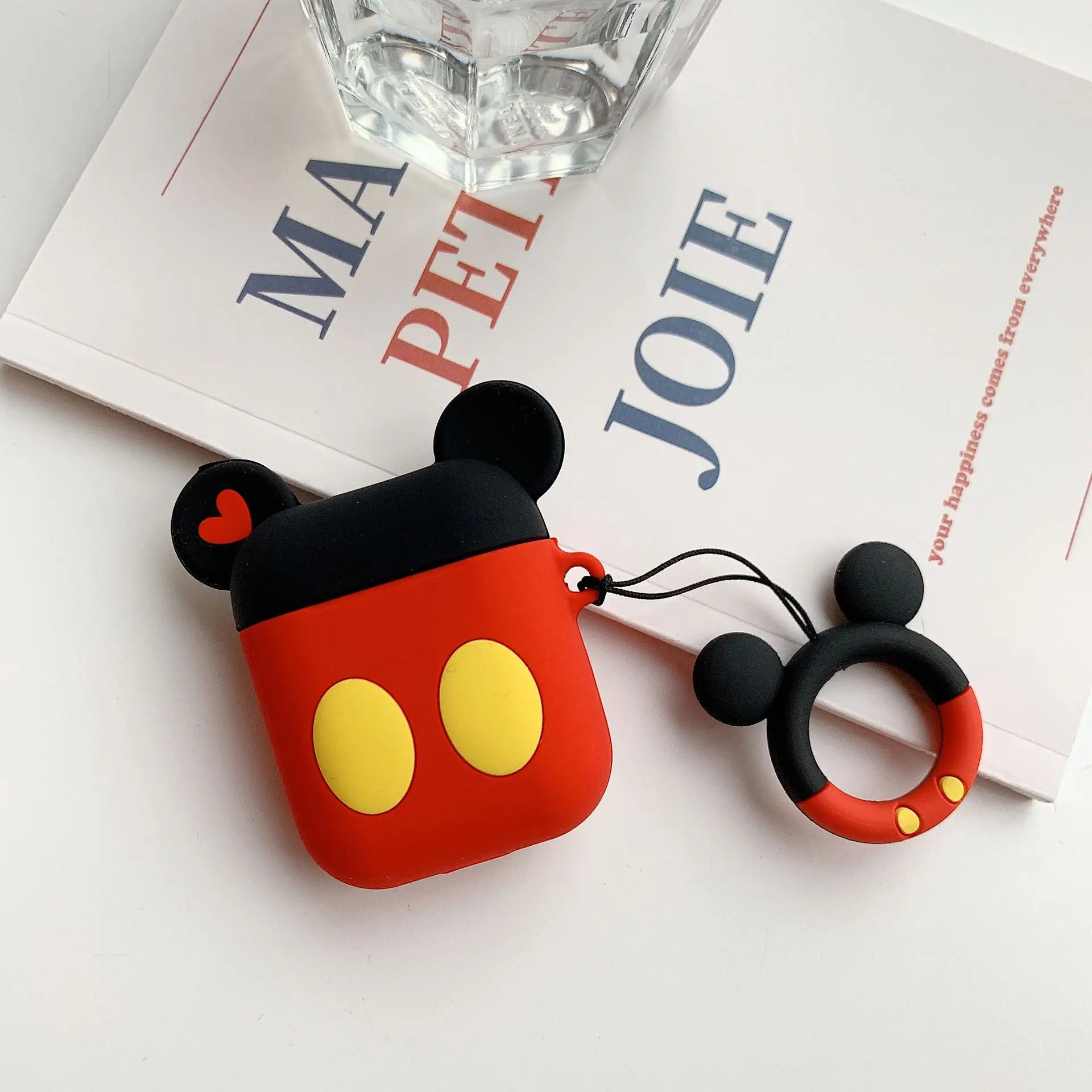 Disney мультфильм портмоне защитный чехол для AirPods беспроводная гарнитура синего