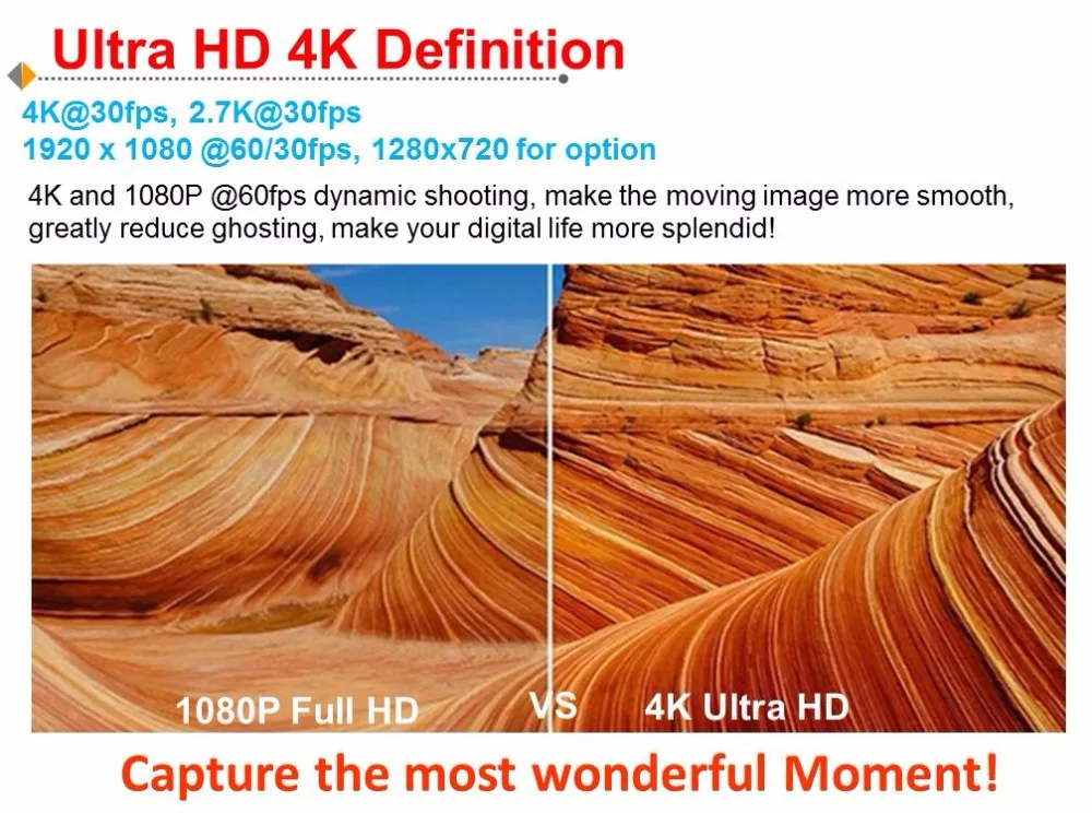 EMBEST F60/F60R Экшн-камера Ultra HD 4K WiFi 1080 P/60fps 2,0 lcd 170D Водонепроницаемая экшн-видеокамера на шлем с дистанционным управлением