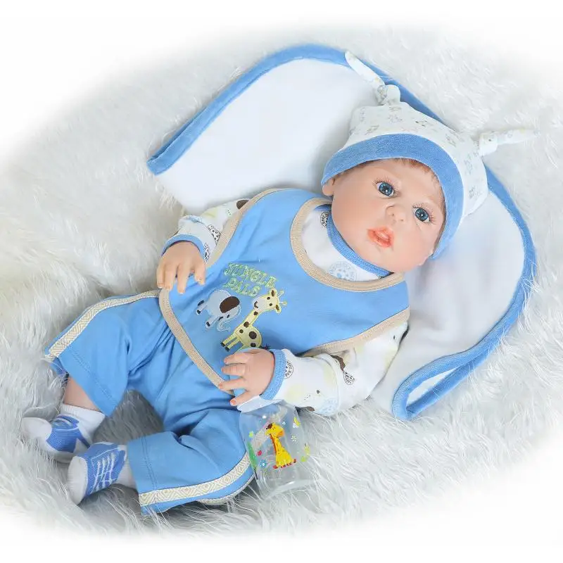 

Kawaii vinyl doll 22 inch all sillicone doll reborn fashion 57 cm Full Silicone Reborn baby Doll toys for children free shipping