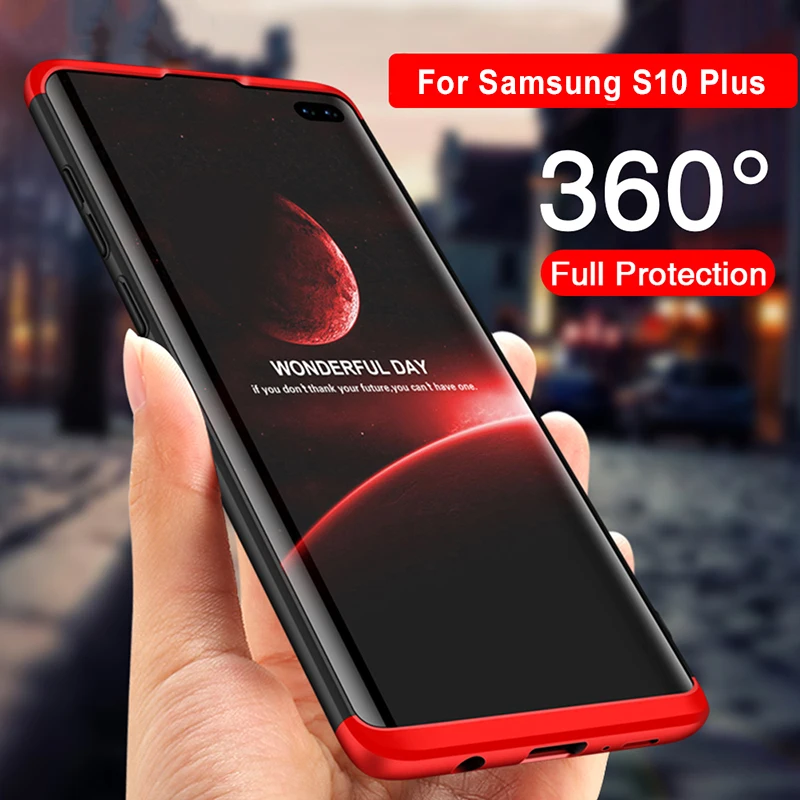 Чехол с полной защитой для Samsung S10 Роскошный Жесткий ударопрочный чехол из