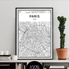 Картины на холсте с изображением Парижского города Minimalis, черно-белые плакаты, принты, настенные картины для гостиной, домашний декор без рамки
