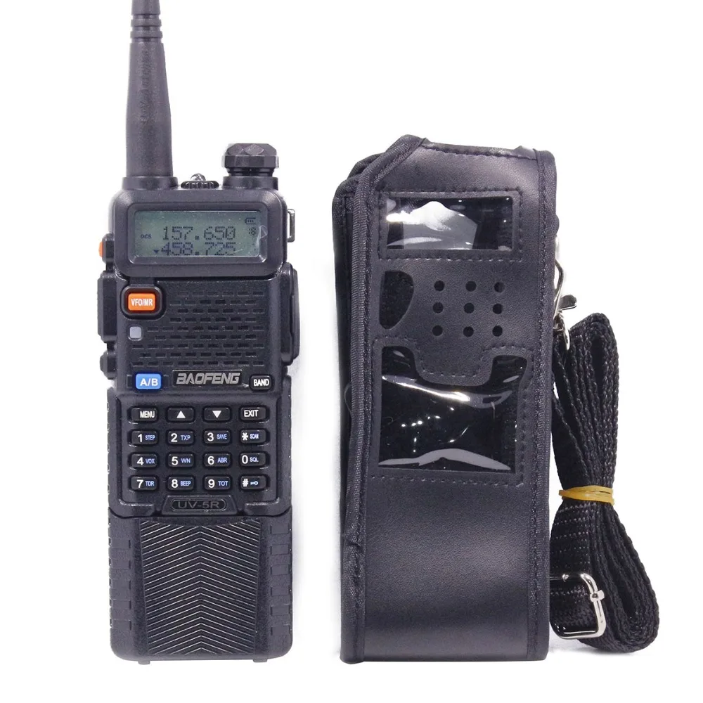 Расширенный Carry кожаный мягкий чехол кобура Чехол для BaoFeng UV-5R UV-5RE серии 3800 мАч Батарея двухстороннее радио Walkie Talkie