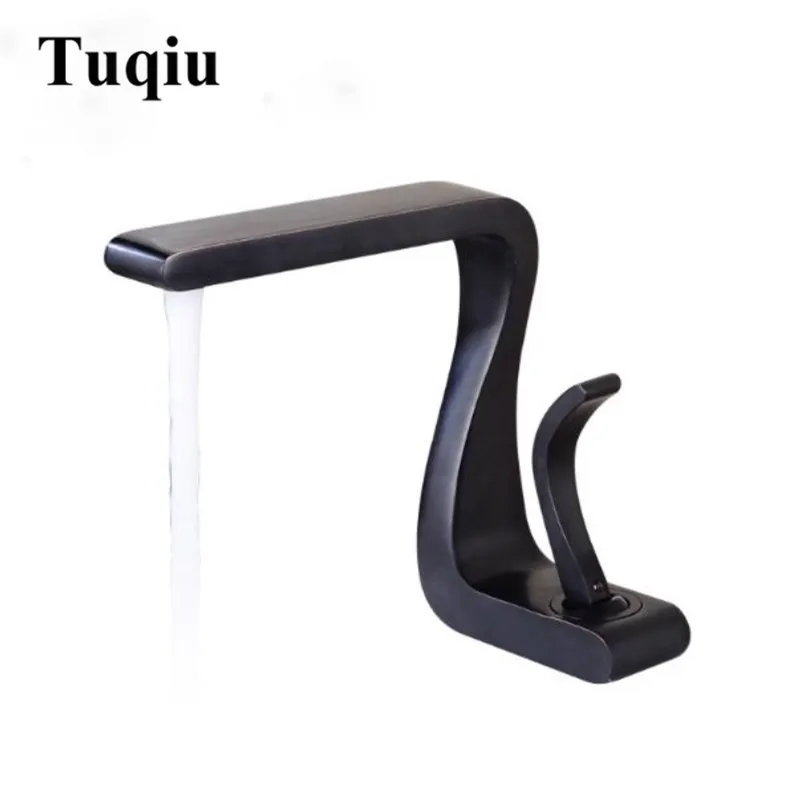 

Bathroom Basin Faucet Black/ORB/Nickel Brass Sink Mixer Tap Hot & Cold Single Handle Deck Mounted Lavatory Water Crane Tap