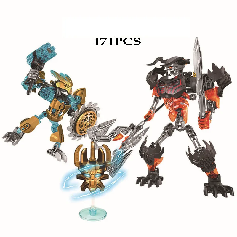 Новинка 107 шт. конструктор Bionicle Hero Tahu с маской и черепом строительные блоки для