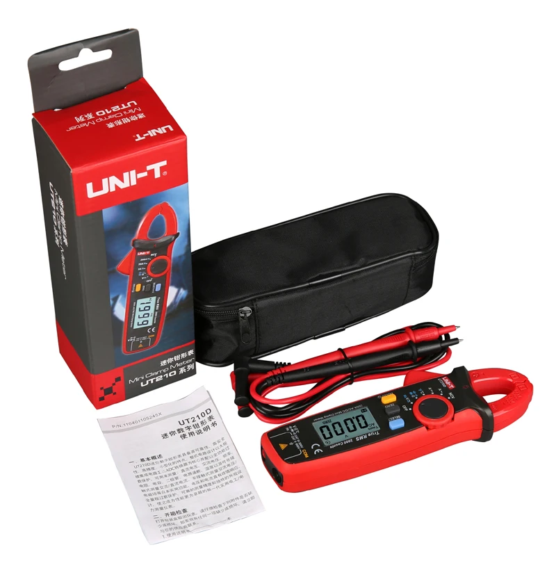 

UNI-T UT210A/B/C/D/E True RMS Mini Digital Clamp Meters AC/DC Current Voltage Overload protection circuit clamp meter multimeter
