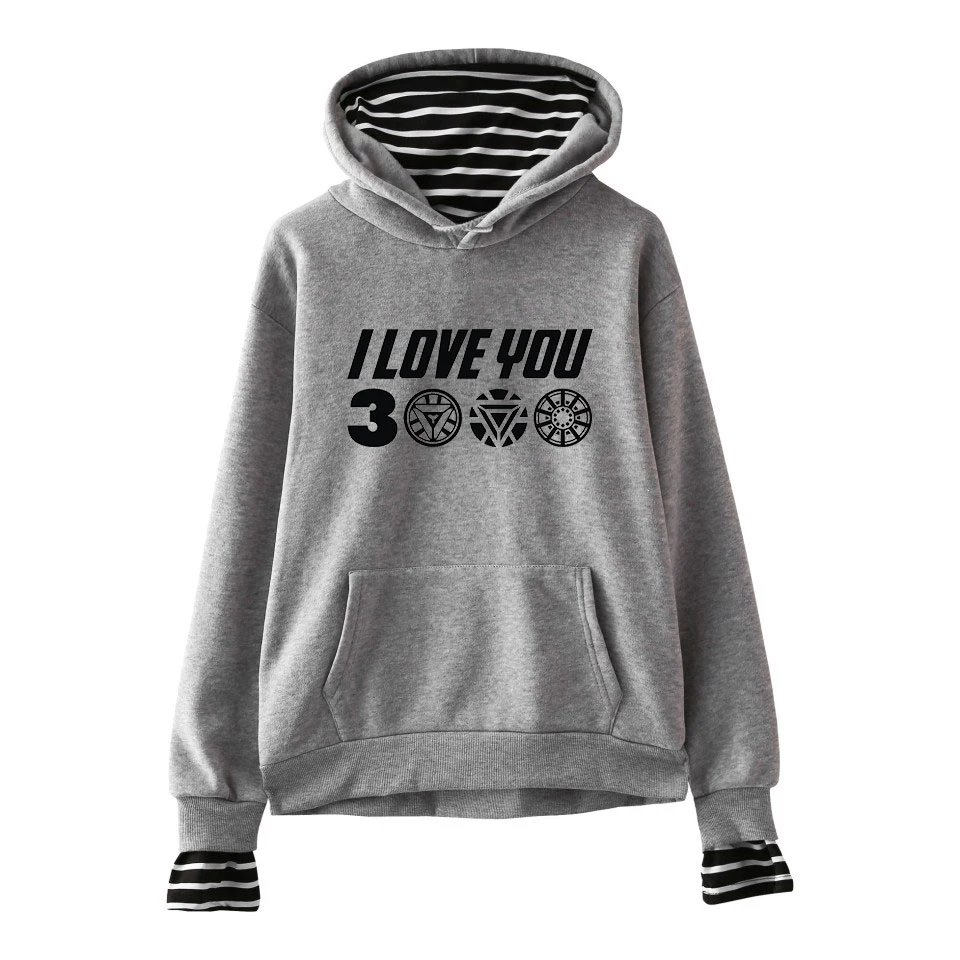 Толстовка с капюшоном и принтом I love you 3000 модный Удобный Повседневный комплект из