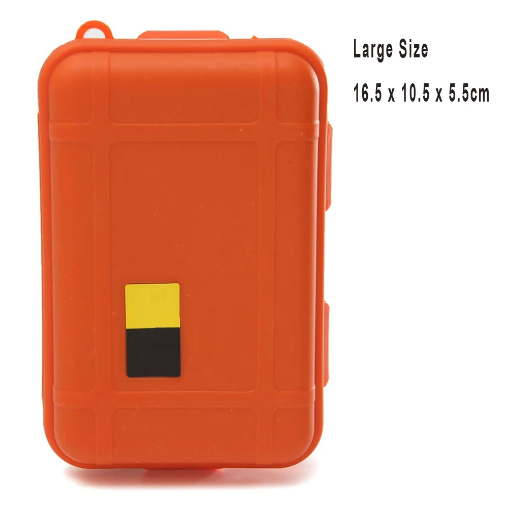 Orange Large 1 шт. портативный открытый анти-давление противоударный водонепроницаемый герметичный чехол для хранения Контейнер для переноски большой/маленький размер - Цвет: Orange Large