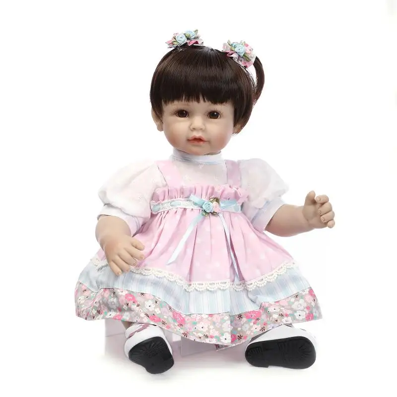 

52cm Bebe Reborn Soft Silicone Little Girl Dolls Lifelike Lovely Baby Reborn Princess Girls Toys Birthday Christmas Gift
