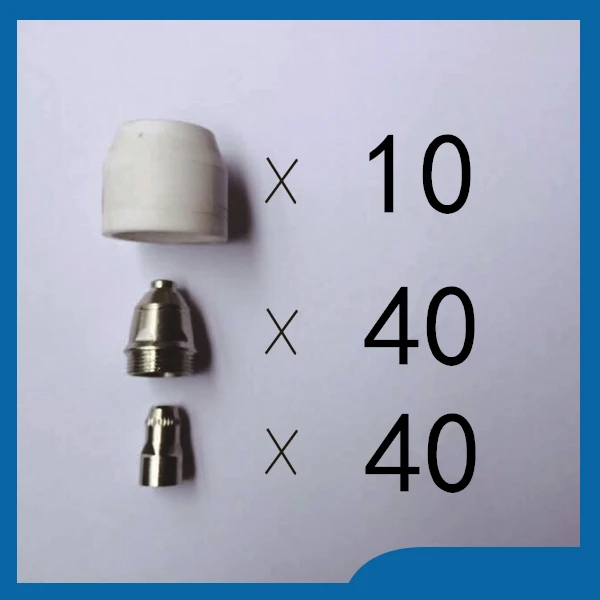 90pcs/set P80 Electrode Tips  Nozzle Shield Cup for P-80 Plasma Cutter Torch Consumables 80-100A Welding Soldering Tool
