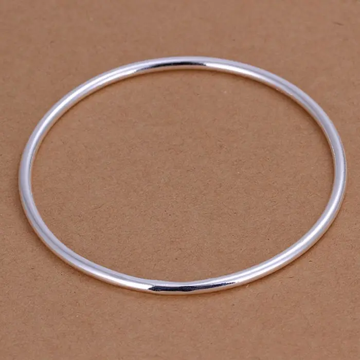 Новые посеребренные модные ювелирные изделия 3 мм одиночные круглые браслеты и