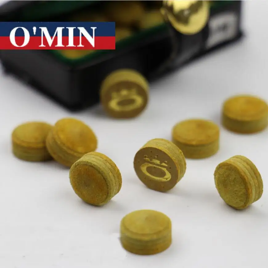 New 8 Pieces/lot Multilayer Omin Snooker Cue Tip 10mm/11mm Yellow Color M Hardness Professional Billiards Accessories China 2019 | Спорт и