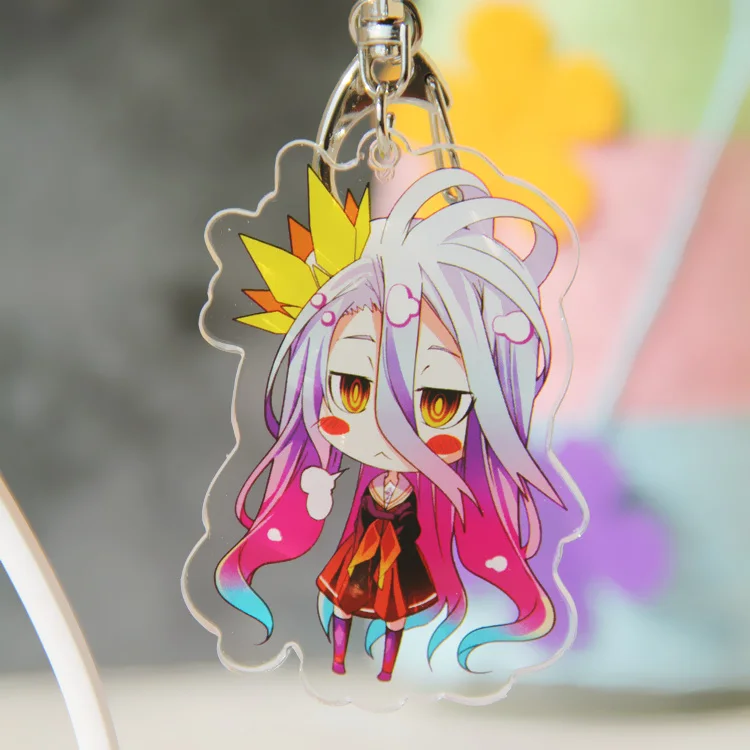 Аниме Косплей без игры жизни Shiro Sora Jibril акриловый брелок для Хэллоуина с
