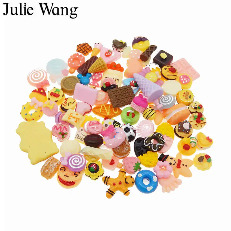 Julie Wang 20 шт. подвески из смолы в форме продуктов питания для торта хлеба леденцов