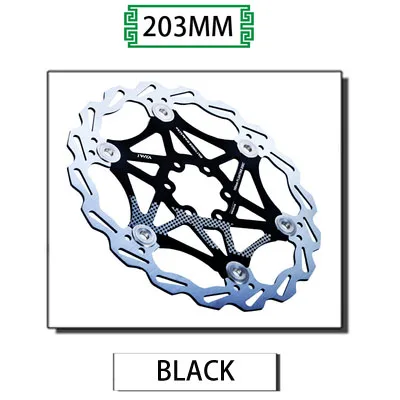 203MM Black VXM велосипедный тормоз 160 мм/180 мм/203 мм Дисковый Тормоз MTB DH дисковые роторы гидрические тормозные колодки поплавок многоцветный ТОРМОЗНЫЕ КОЛОДКИ ЗАПЧАСТИ для велосипеда - Цвет: 203MM Black